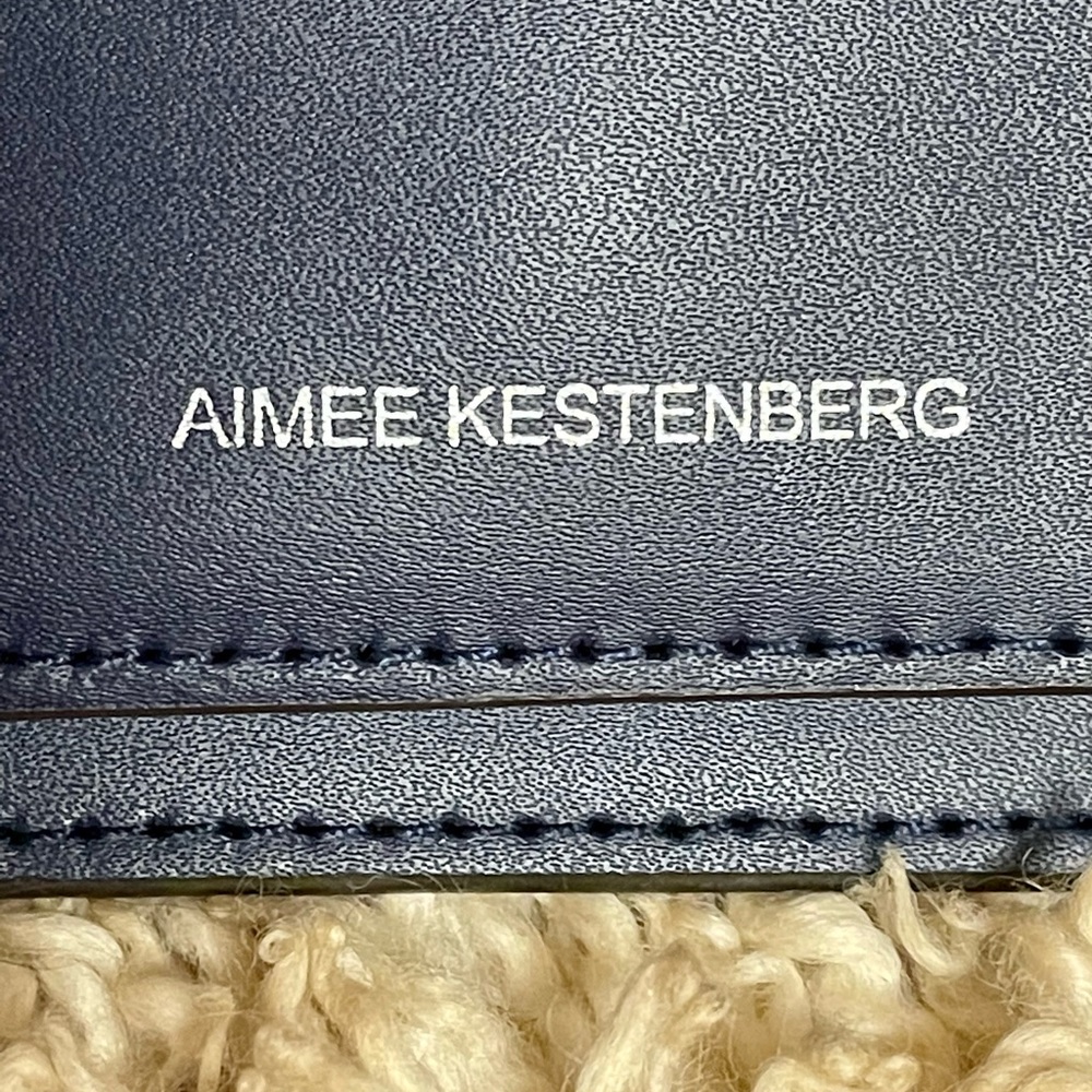 Aimee Kestenberg navy blue genuine leather crossbody bag , minimalist design. - Picture 2 of 10